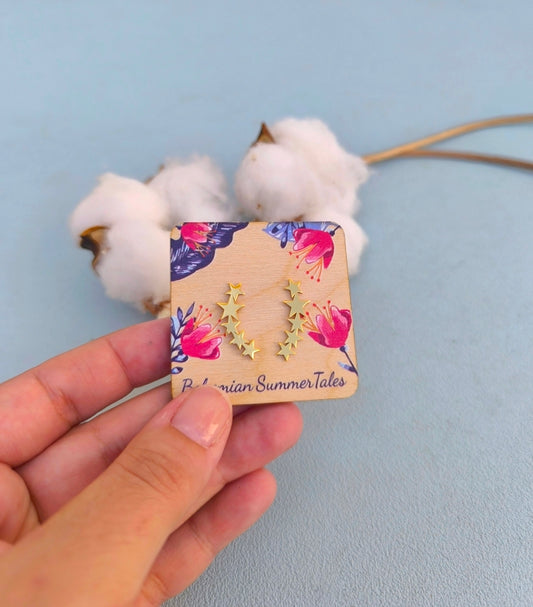 Silver Star Earrings, Shooting Star Ear Climbers, Celestial Jewelry Gift For Sister