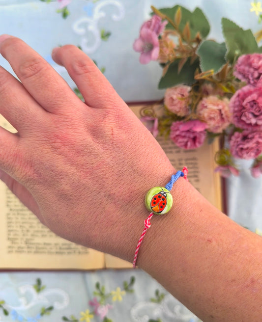Ceramic Ladybug March Bracelet