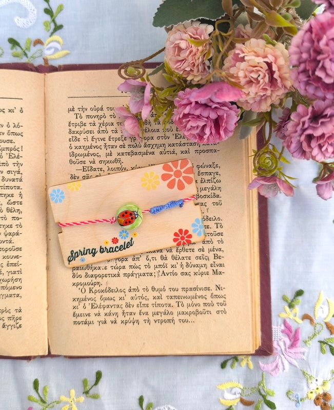 Ceramic Ladybug March Bracelet