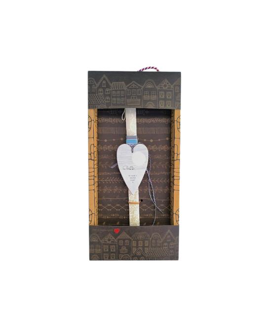 Easter Candle Wooden Heart