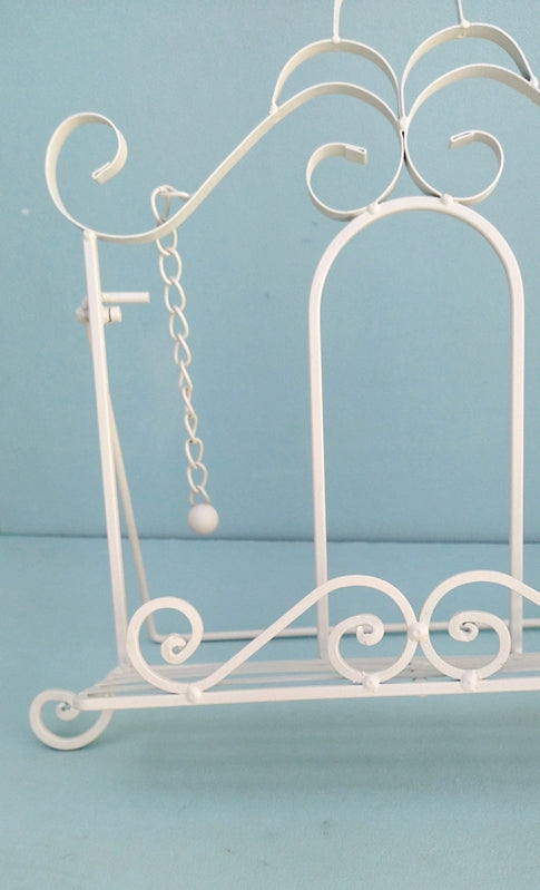 White Metal Book Stand, Retro Display Stand For Wedding Guest Book With Bookmarks
