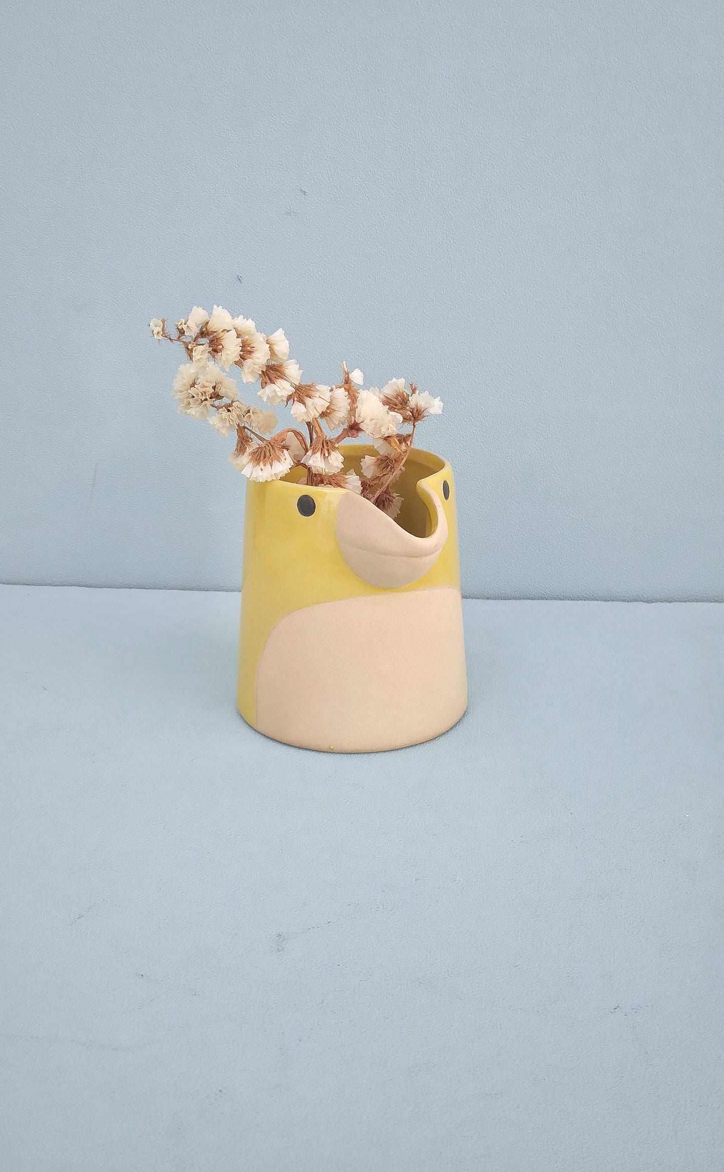 Bird Ceramic Creamer Set, Handmade Ceramic Milk Jug And Sugar Bowl, Silly Bird Breakfast Set