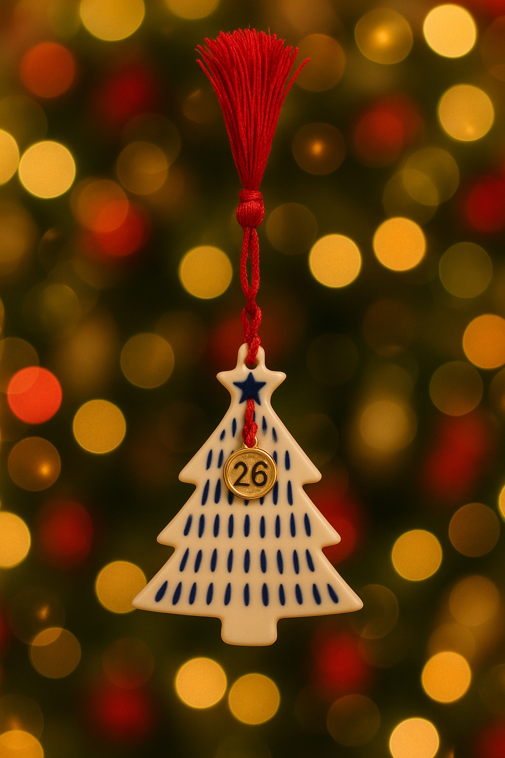 Πορσελάνινο Γούρι 2026 Χριστουγεννιάτικο Δεντράκι