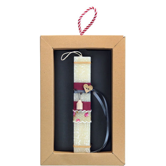 Λαμπάδα Βαζάκι Μινιατούρα / Λαμπάδα με Ξύλινο Βαζάκι