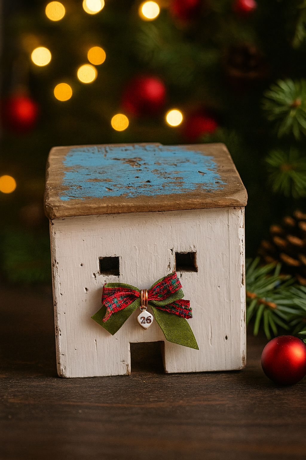 2026 Ξύλινο Γούρι Θαλασσινό Σπιτάκι