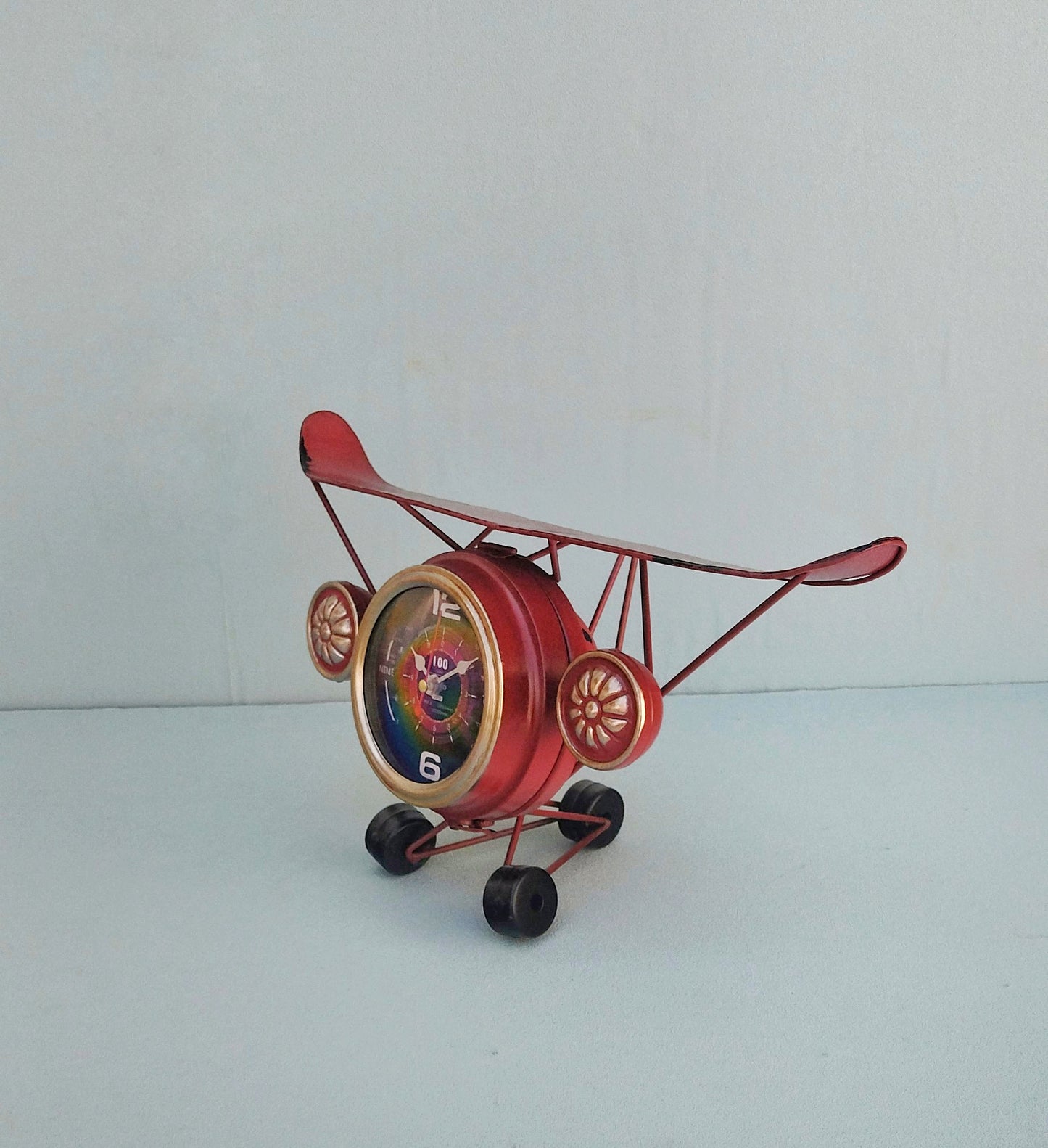 Airplane Metal Desk Clock