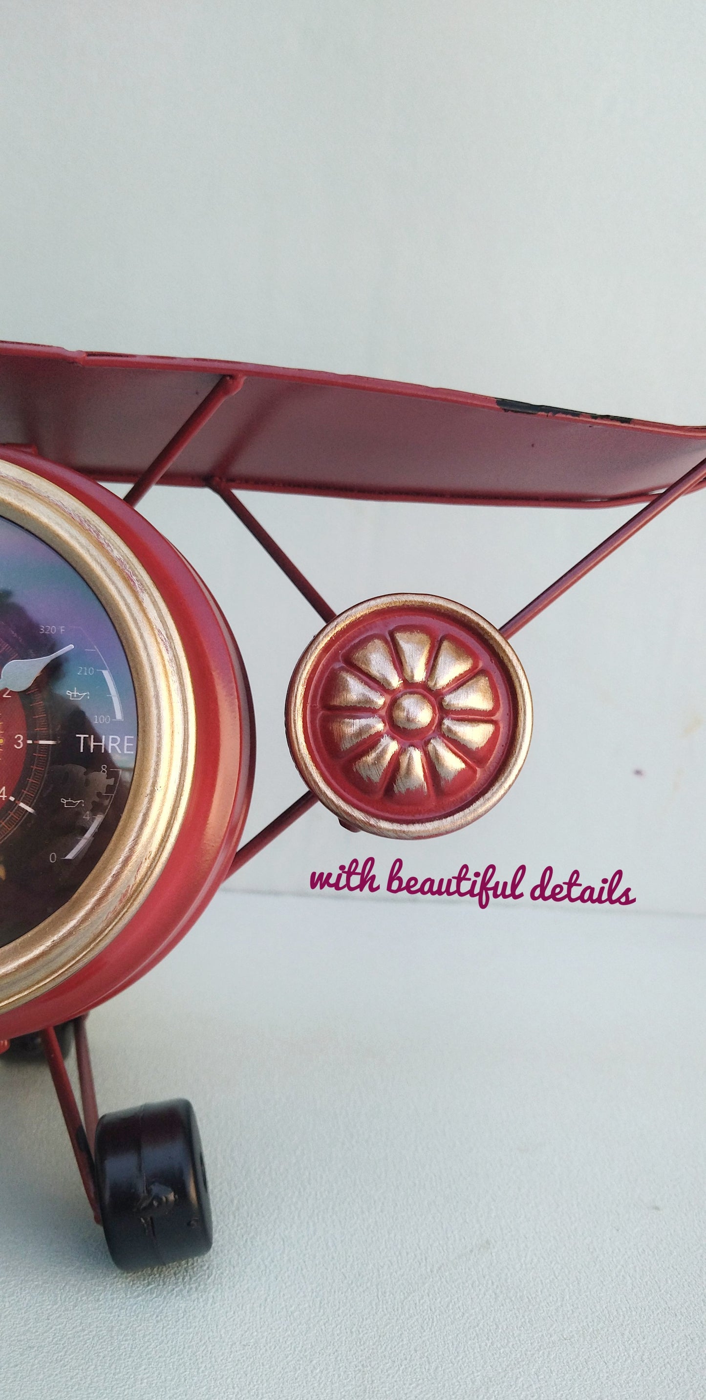Airplane Metal Desk Clock