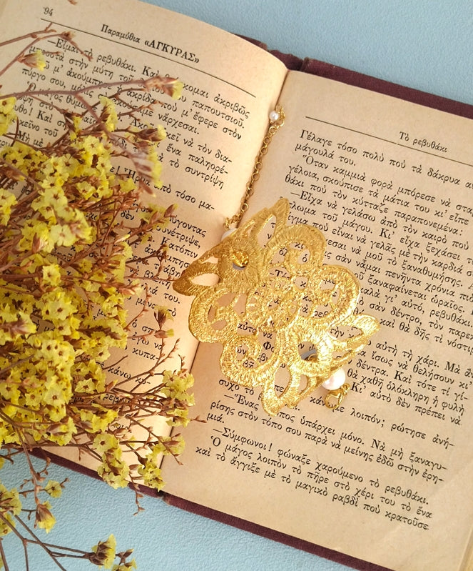 24k Gold Bracelet, Vintage Aesthetic Bangle Bracelet From Greek Folklore Needlecraft