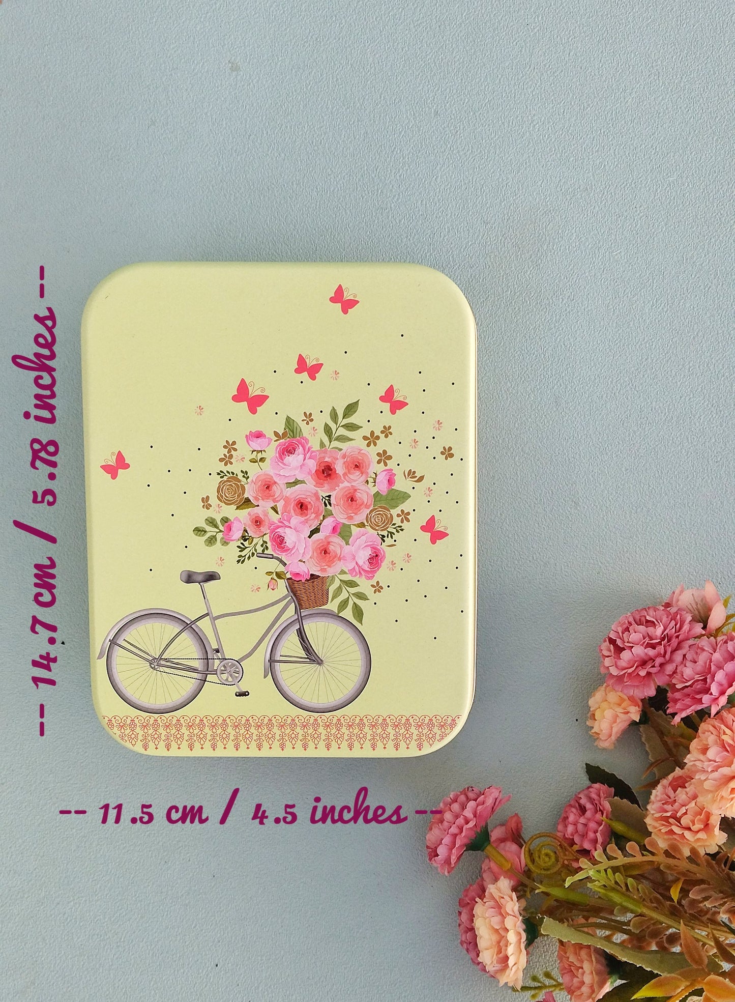 Cookies And Snacks Tin Box, Cute Metal Storage Box For Small Treasures