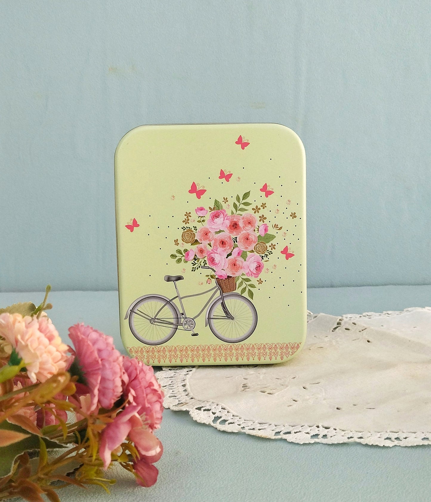 Cookies And Snacks Tin Box, Cute Metal Storage Box For Small Treasures