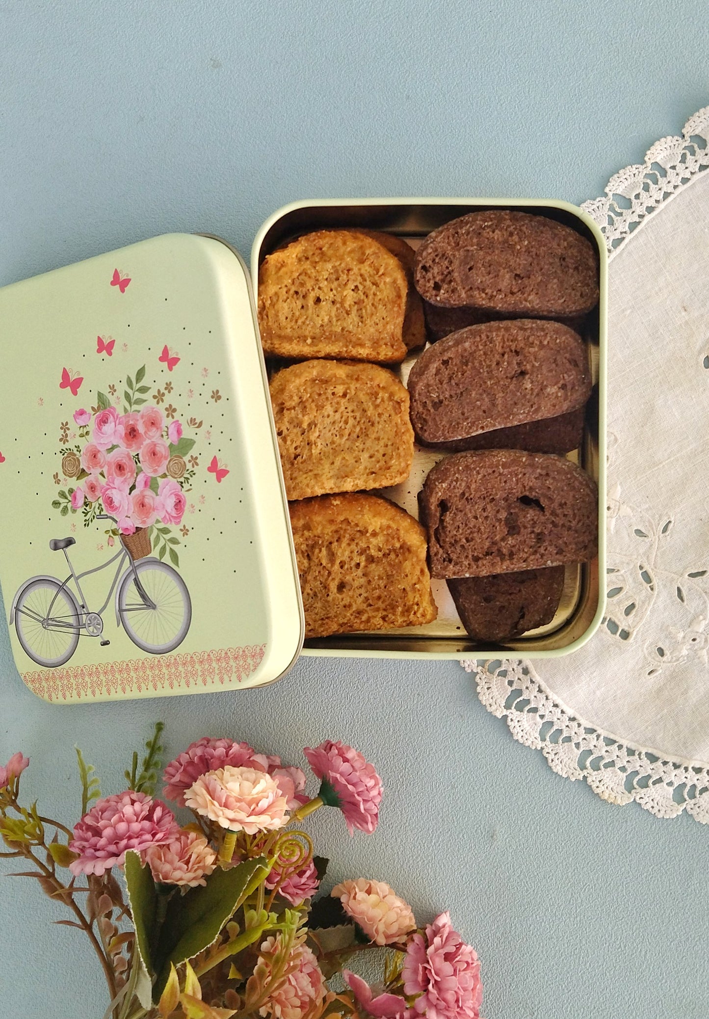 Cookies And Snacks Tin Box, Cute Metal Storage Box For Small Treasures