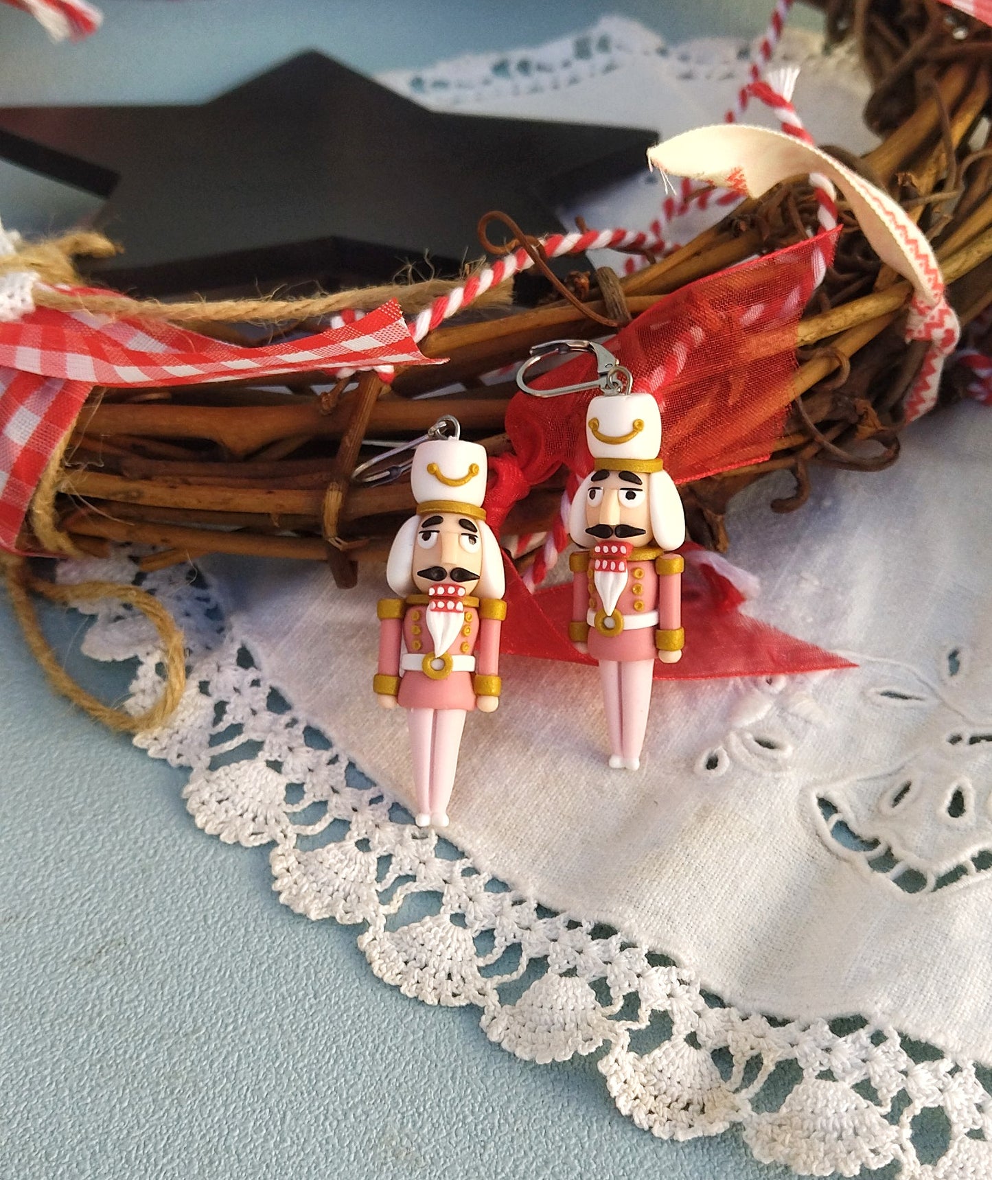 Pink Nutcracker Earrings