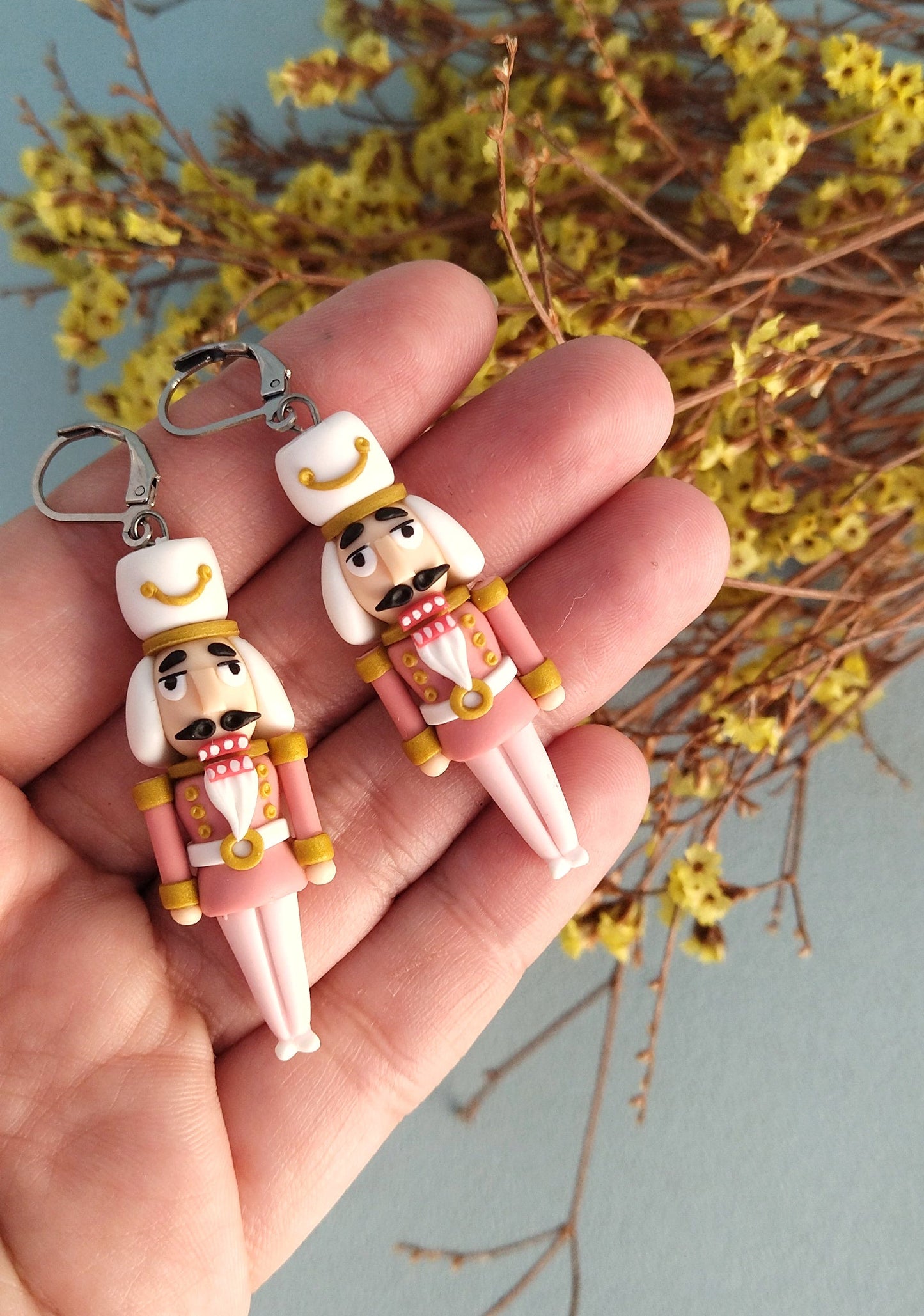 Pink Nutcracker Earrings