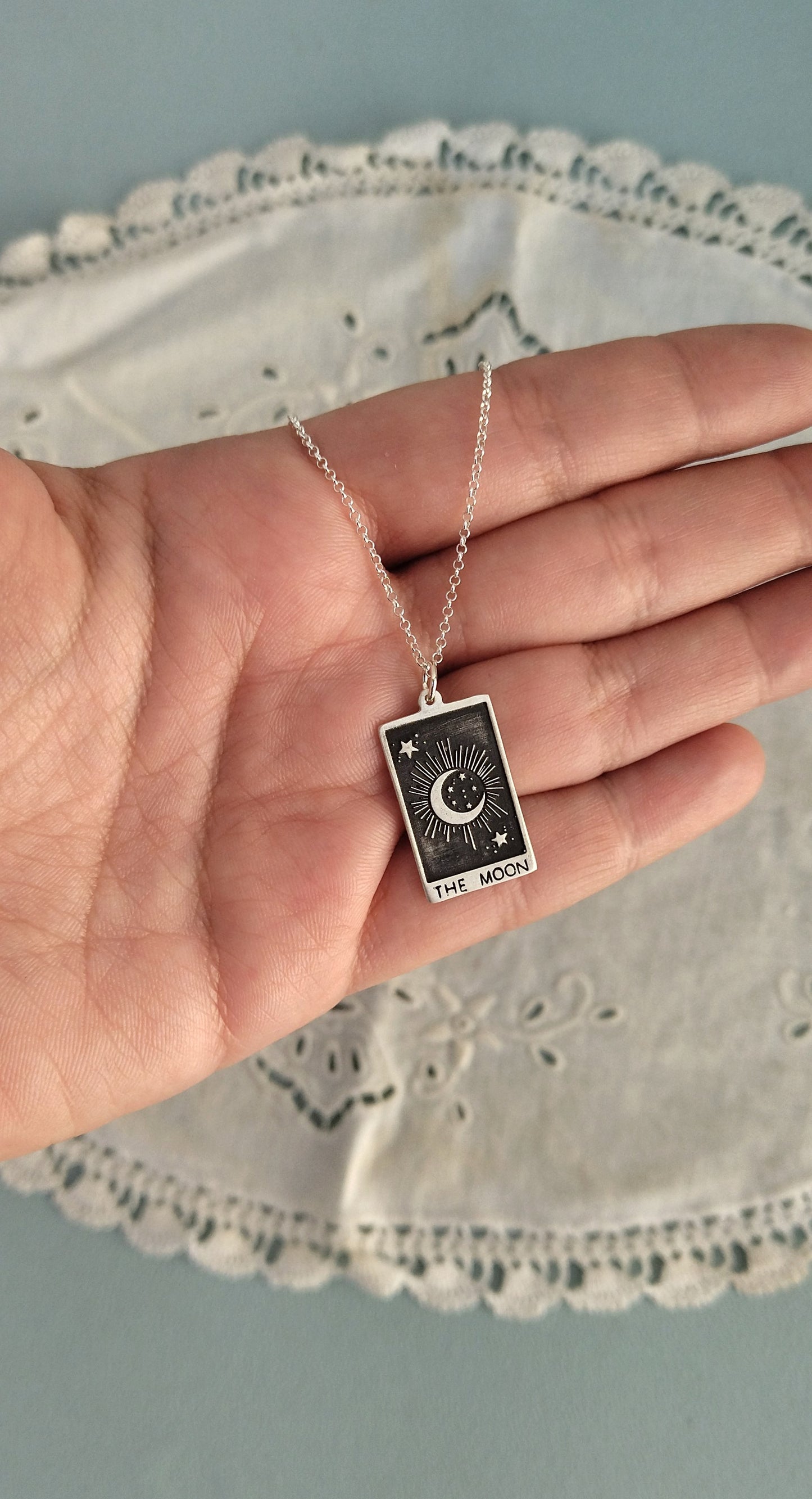 "The Moon" Tarot Card Necklace