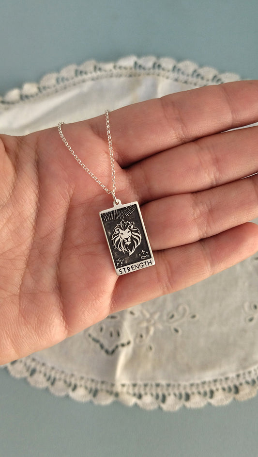 "The Strength" Tarot Card Necklace