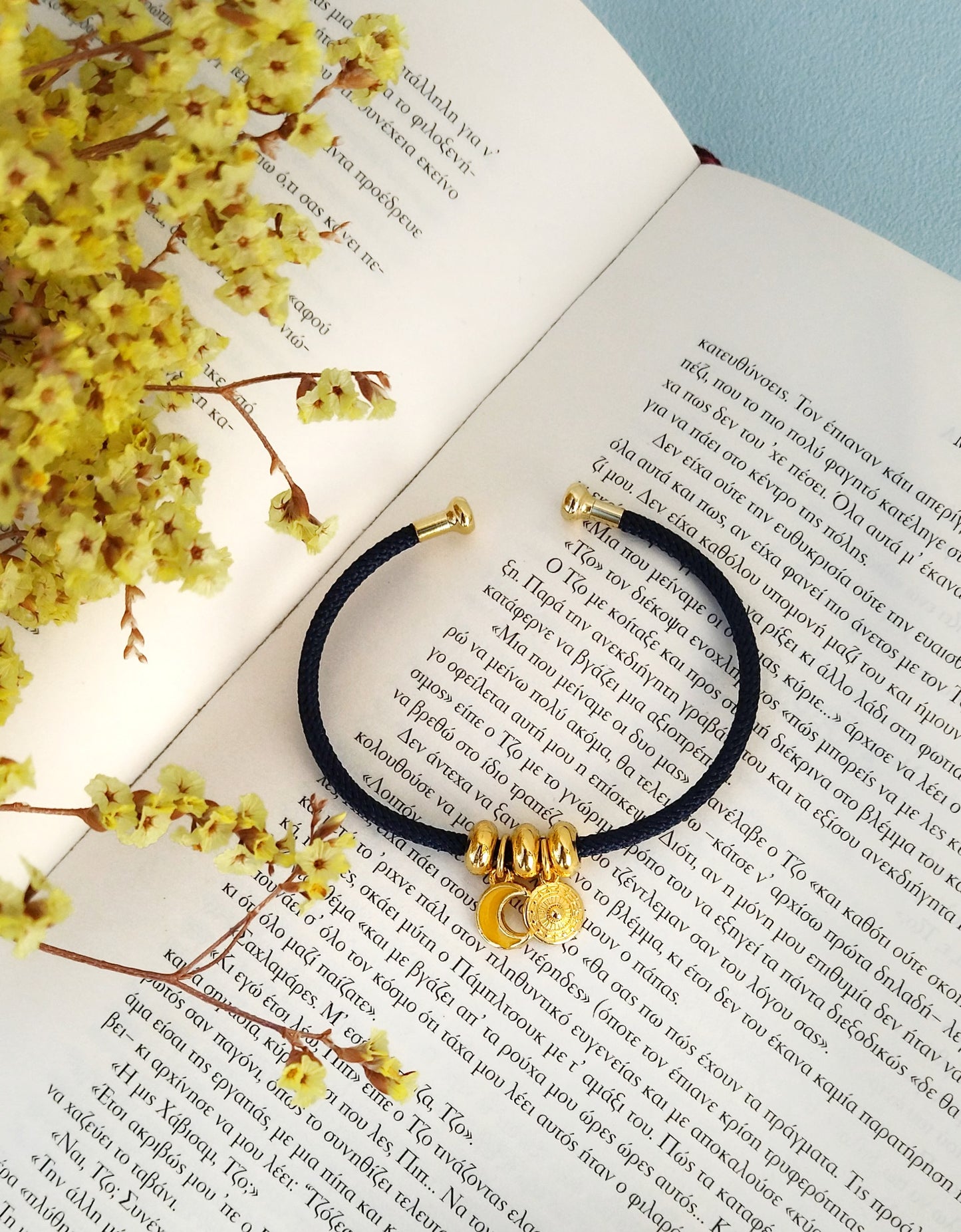 Personalized Crescent Moon Bangle Bracelet, Adjustable Layering Bracelet With Moon Phase