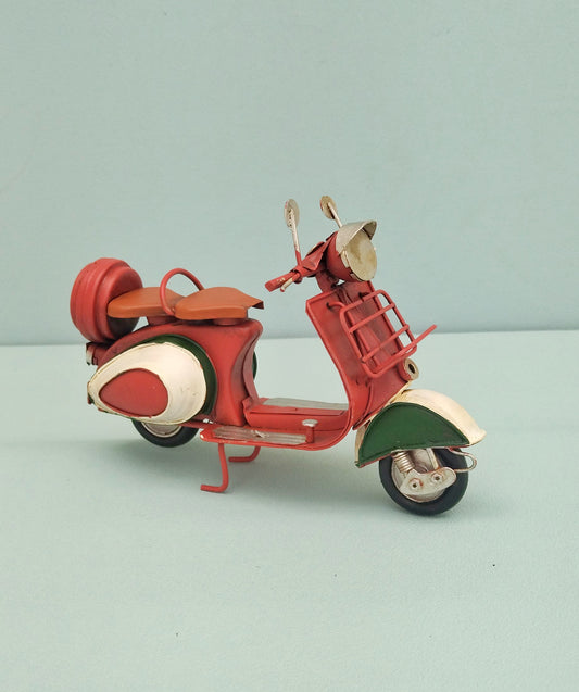 Red Vespa Scooter, Retro Collectible Motorcycle