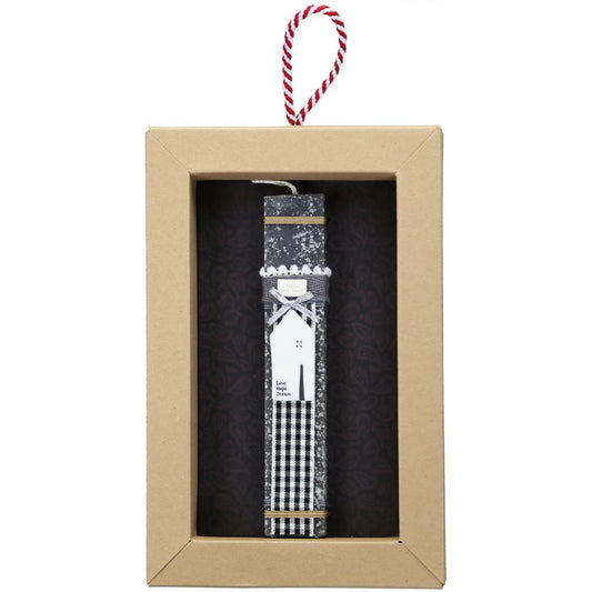 Λαμπάδα με Πορσελάνινο Σπιτάκι