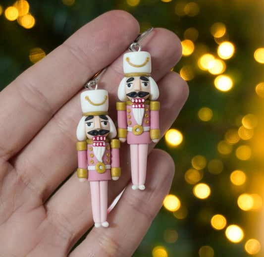 Pink Nutcracker Earrings