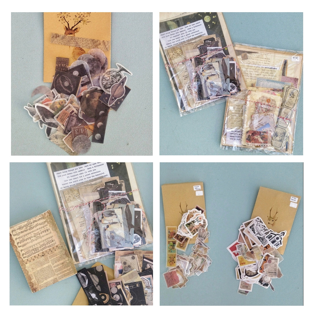 Scrapbooking Starter Kit, Memo Deco Paper And Ephemera Supplies, "Surprise Supplies" Set