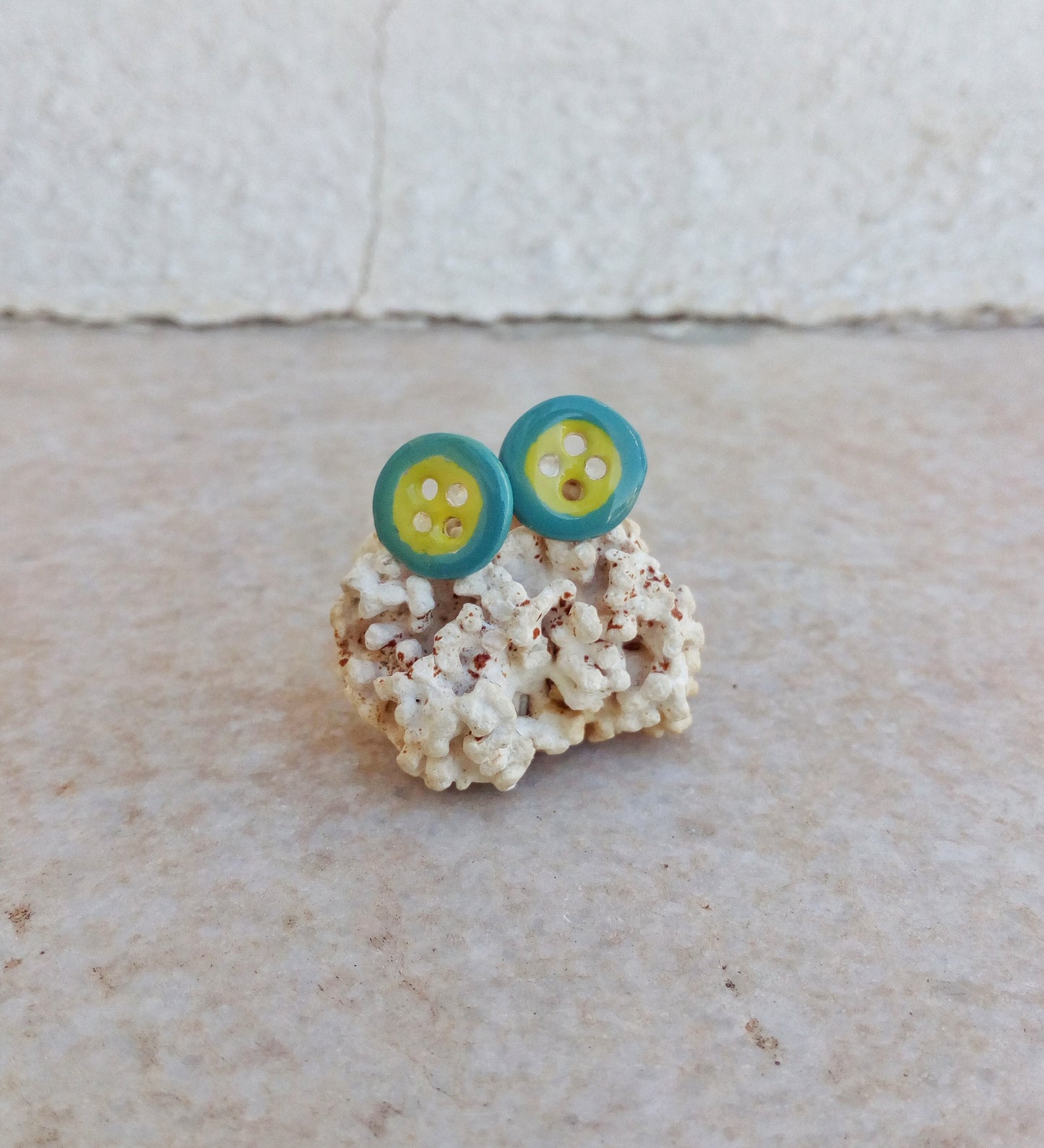 Sterling Silver Button Stud Earrings, Cute Post Earrings For Little Girl