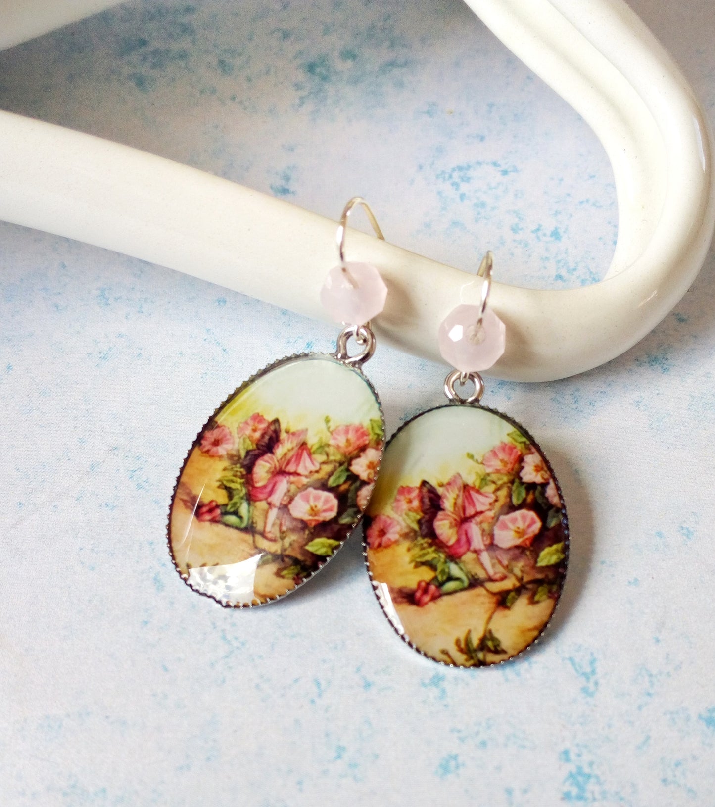 Fairy Earrings, Rose Flower Fairy Jewellery, Nostalgic Gifts For Her