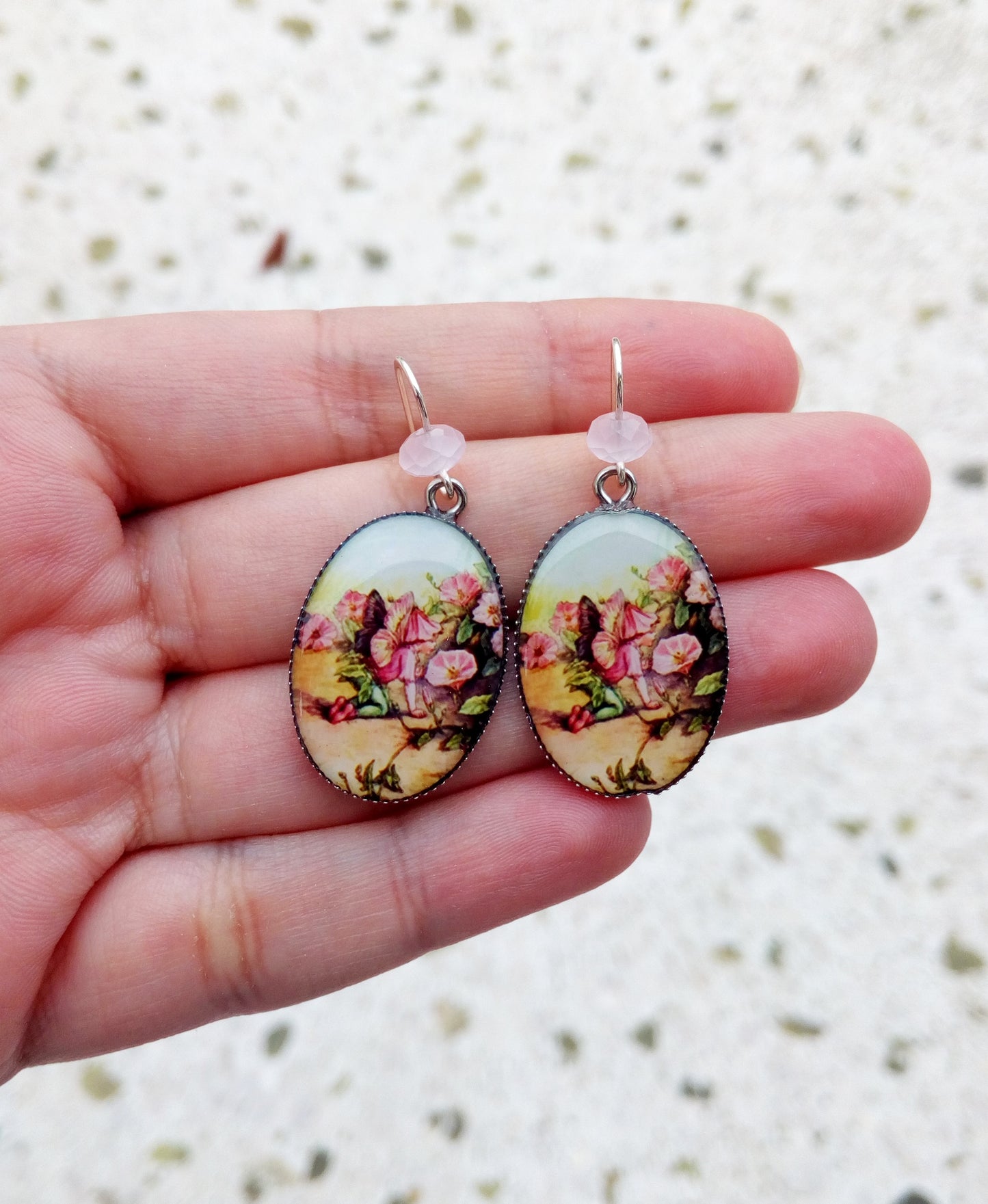 Fairy Earrings, Rose Flower Fairy Jewellery, Nostalgic Gifts For Her