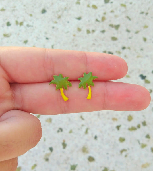 Palm Tree Earrings, Tropical Paradise Earrings, Gift For Surfer