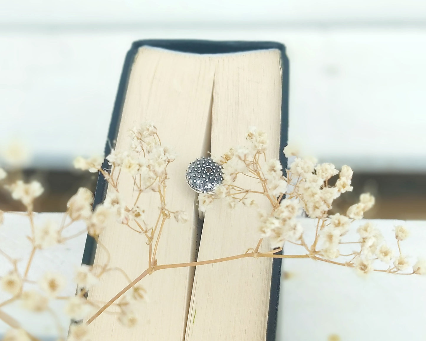 Sea Urchin Ring, Statement Handmade Adjustable Rings, Beach Wedding Gift For Bridesmaids