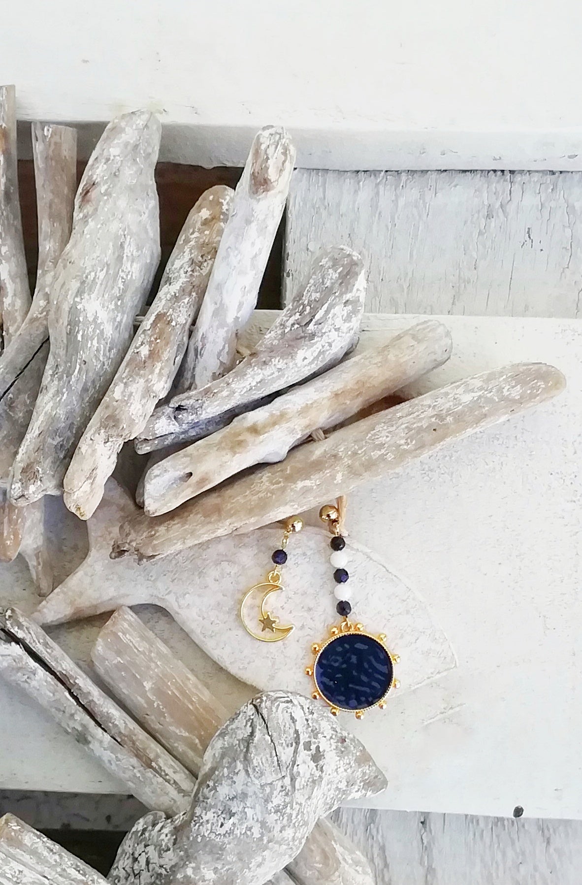Crescent Moon And Sun Earrings