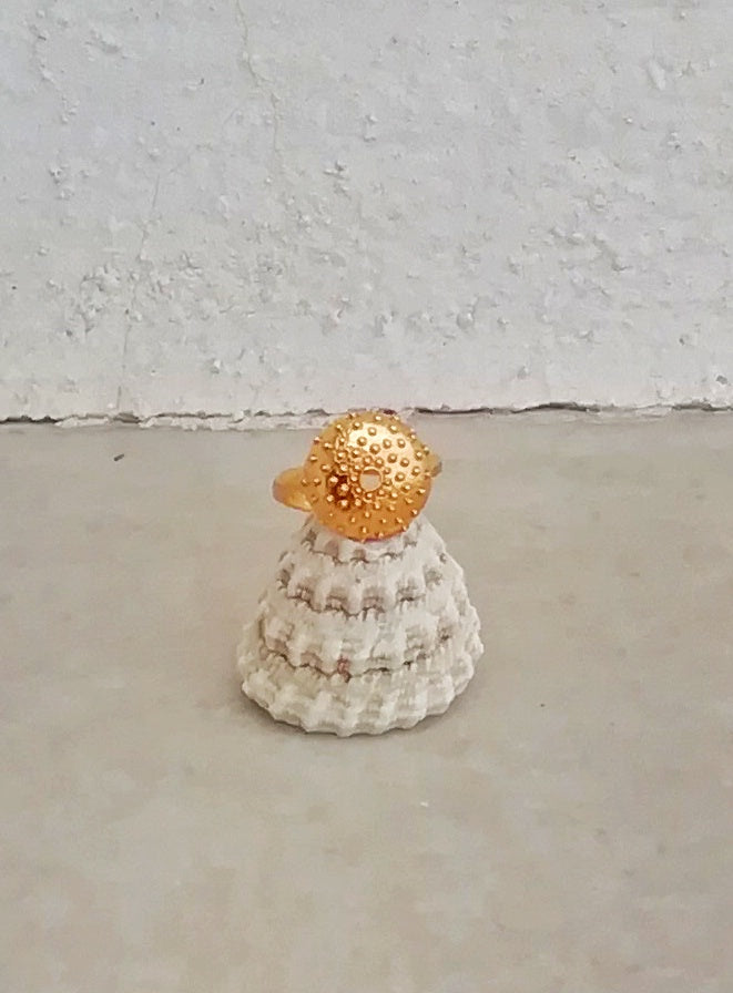 Sea Urchin Ring, Statement Handmade Adjustable Rings, Beach Wedding Gift For Bridesmaids