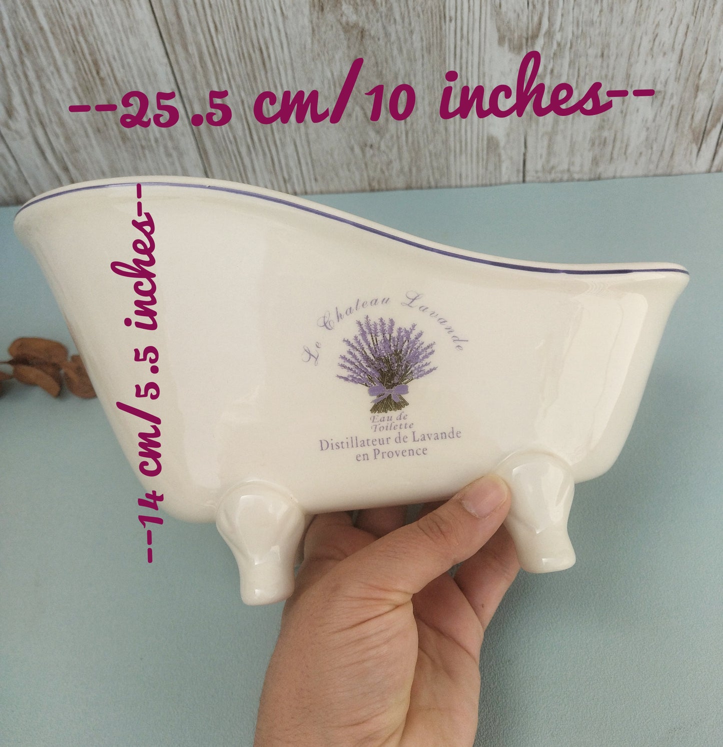 Vintage Bathtub Soap And Sponge Holder, Porcelain Bathroom Organizer