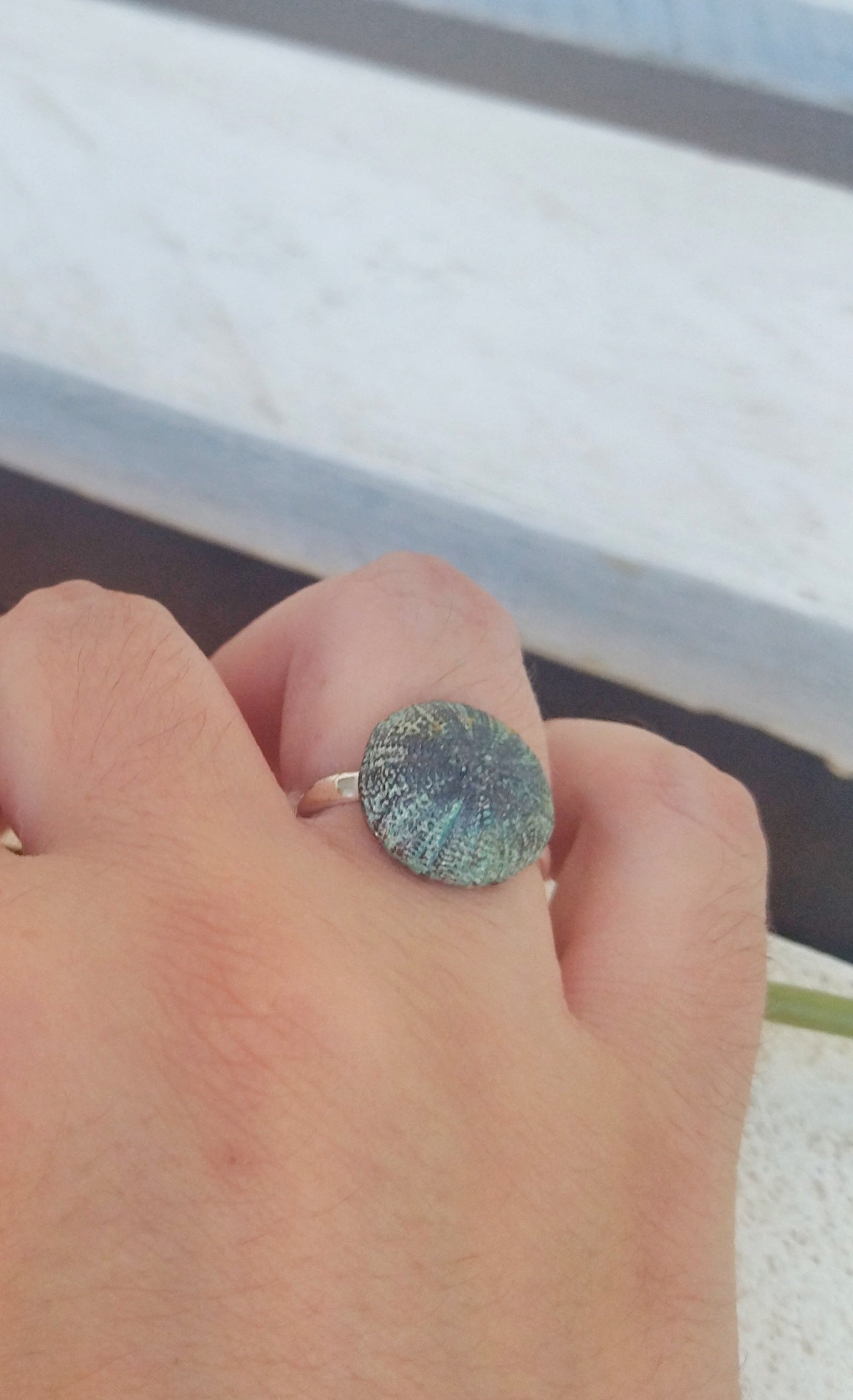 Sea Urchin Ring, Statement Handmade Adjustable Rings, Beach Wedding Gift For Bridesmaids