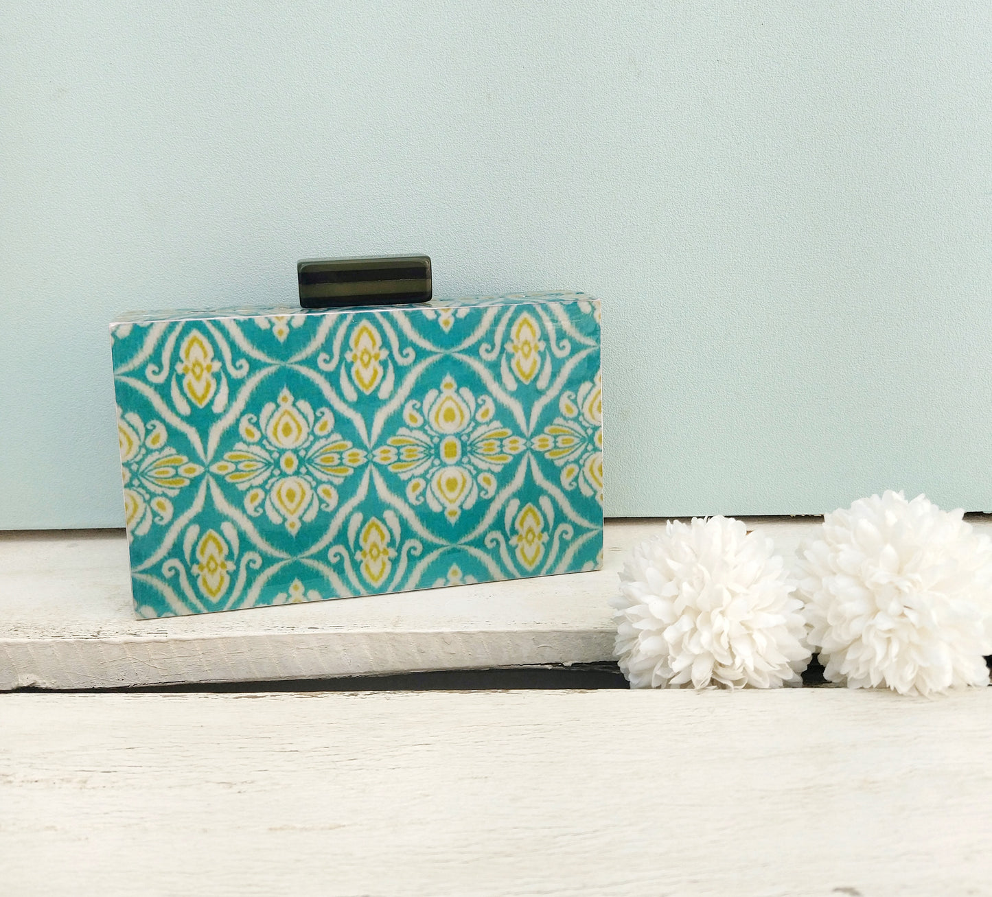 Boho Turquoise Clutch Bag