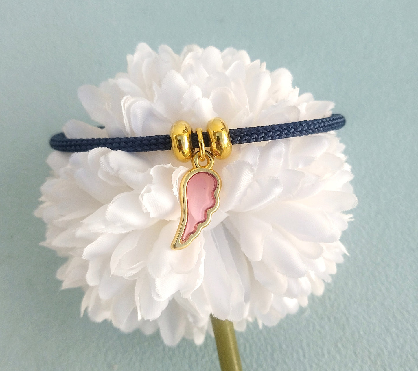 Feather Charm Bangle Bracelet, Angel Wings Open Cuff Bracelet