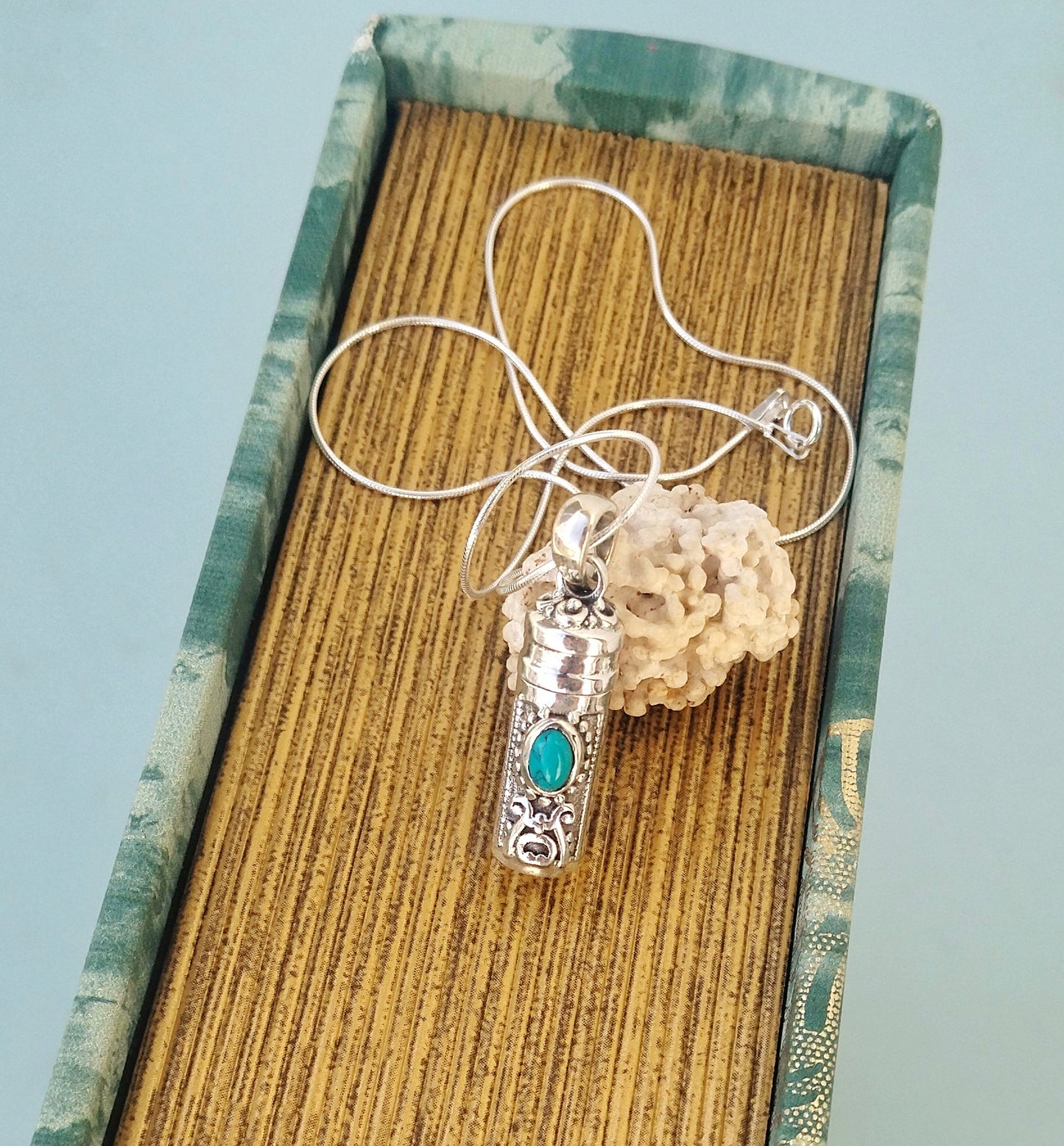 Wish Box Necklace, Sterling Silver Locket Necklace With Secret Message