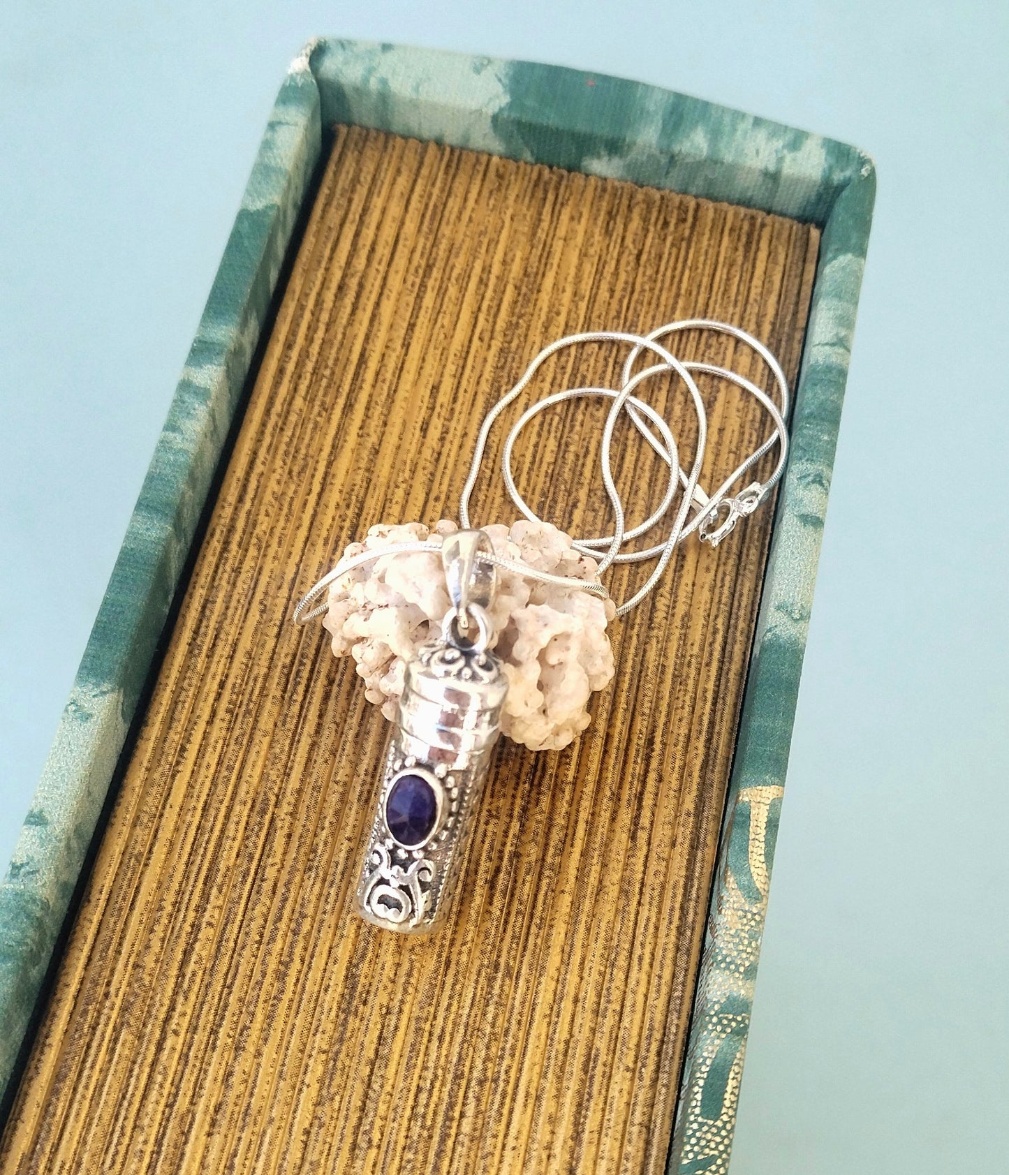 Wish Box Necklace, Sterling Silver Locket Necklace With Secret Message