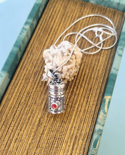 Wish Box Necklace, Sterling Silver Locket Necklace With Secret Message