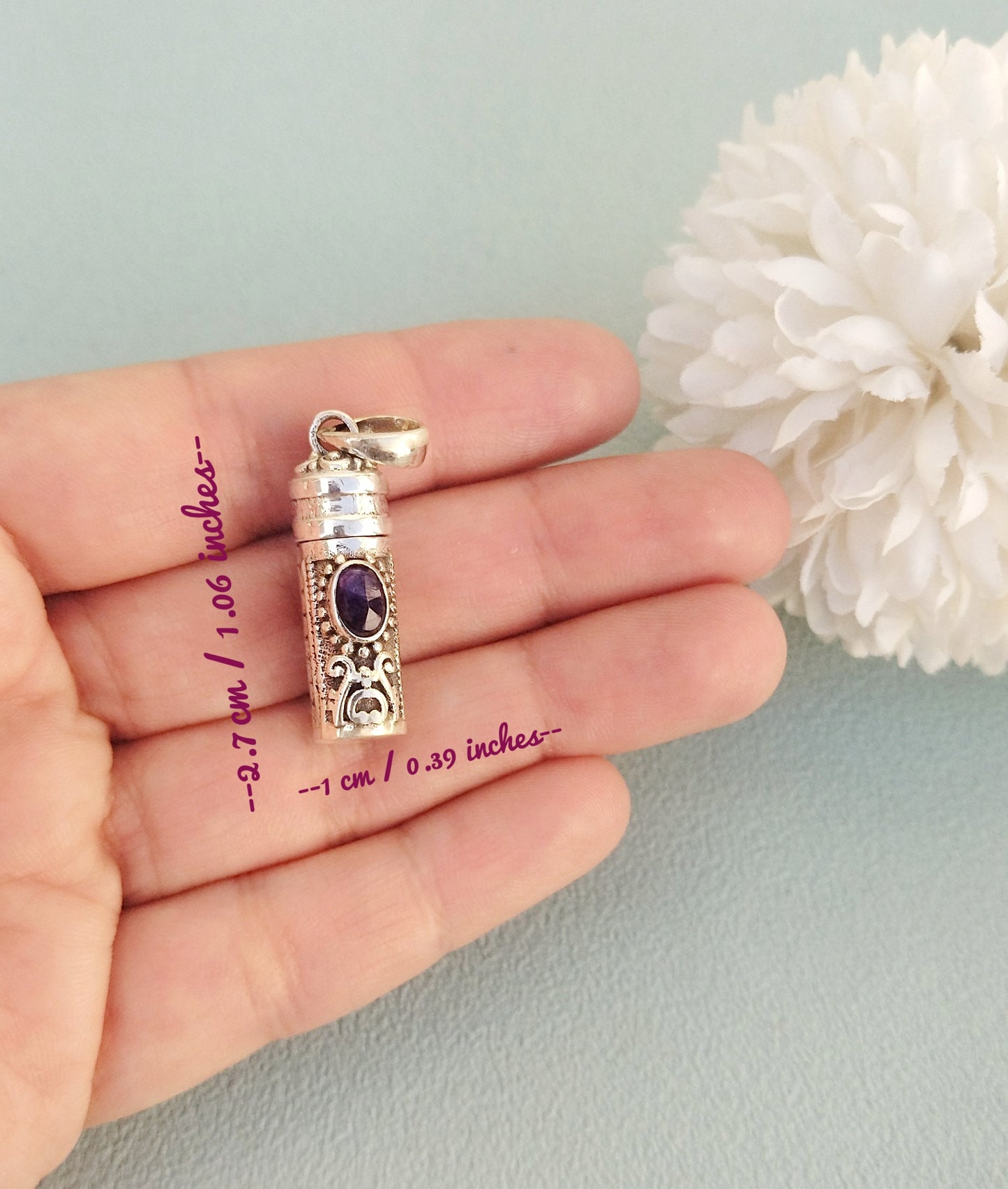 Wish Box Necklace, Sterling Silver Locket Necklace With Secret Message