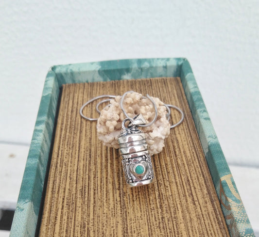 Wish Box Necklace, Sterling Silver Locket Necklace With Secret Message