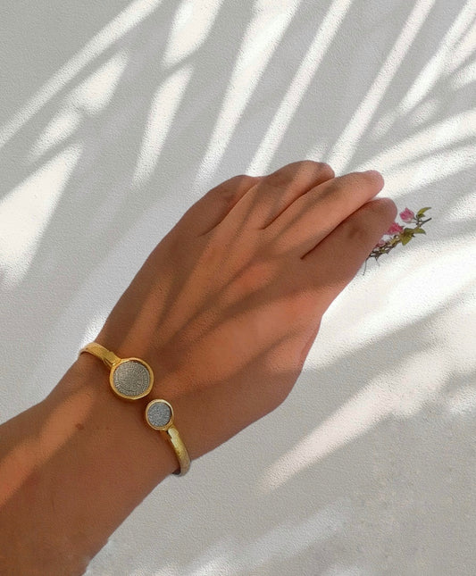 Gold Cuff Signet Bracelet, Ancient Greek Coin Bracelet