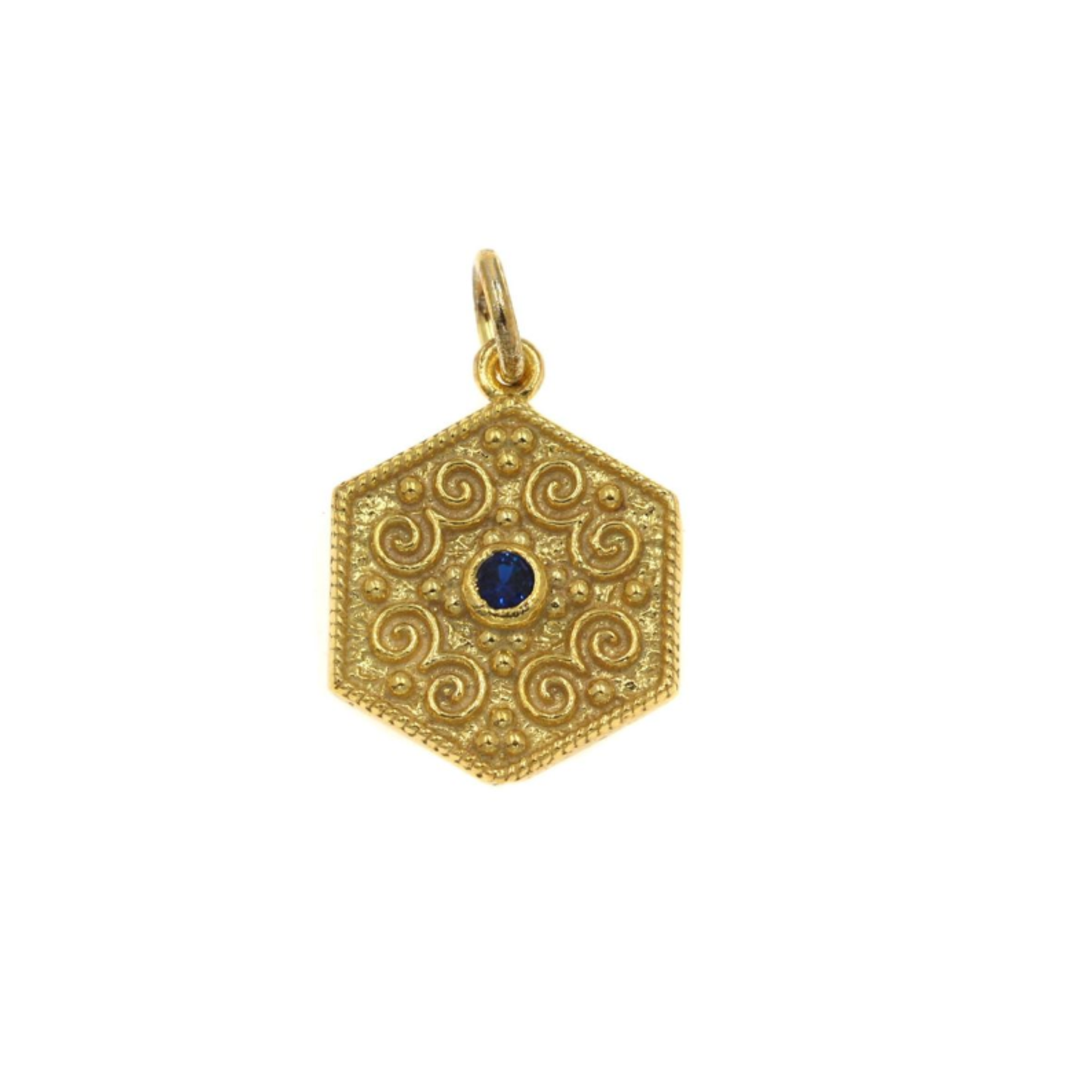 Pink Tourmaline Hexagon Byzantine Necklace