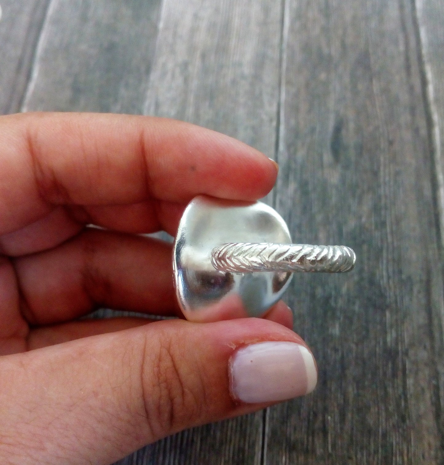 Solid Silver Amethyst Ring Size 7.5, 25th Anniversary Gift For Wife
