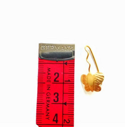 Gold Butterfly Earrings, 925 Sterling Silver Dangle Earrings
