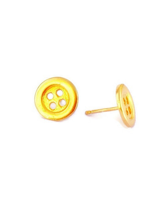 Sterling Silver Button Stud Earrings, Cute Post Earrings For Little Girl