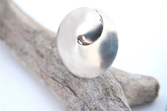 925 Sterling Silver Spiral Ring Size 5 3/4, Modern Geometric Ring