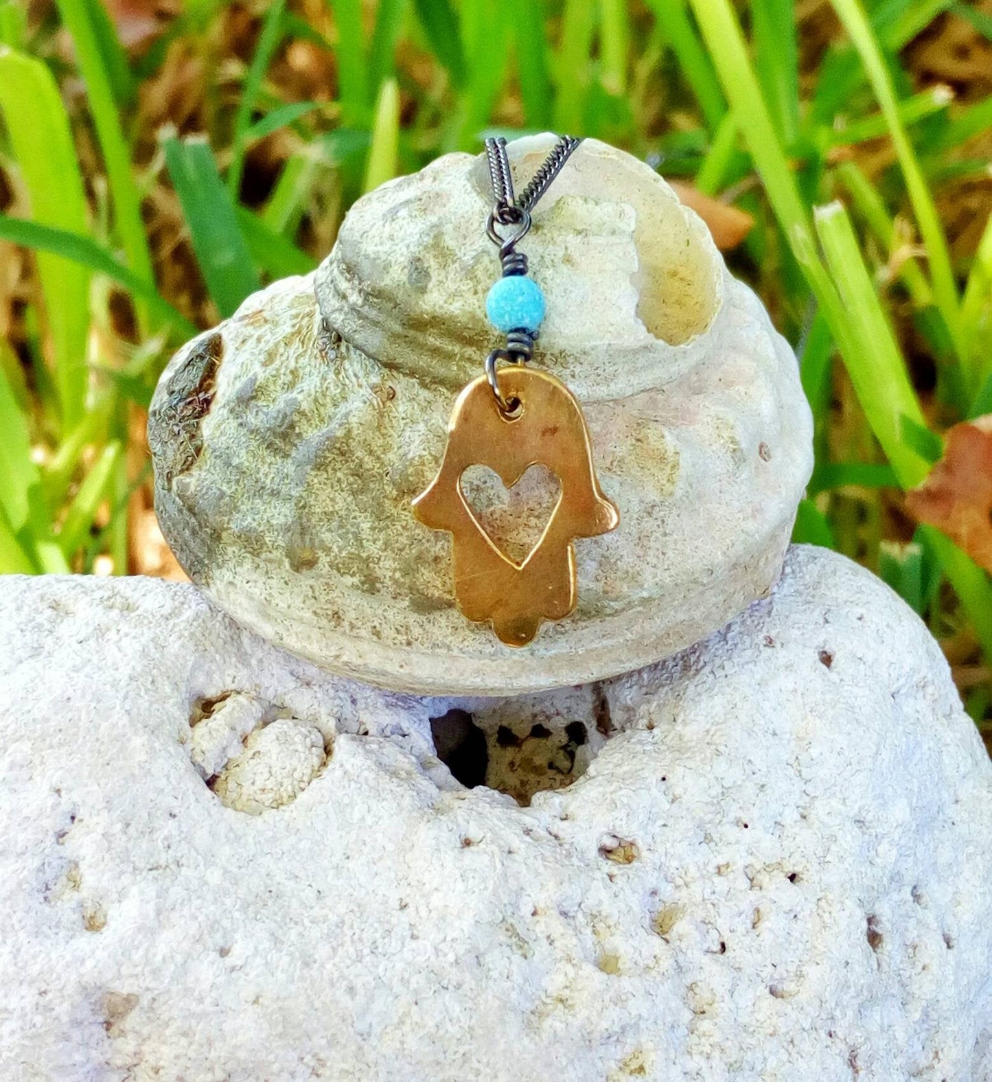 Hamsa Necklace, Hand Of Fatima Protection Necklace