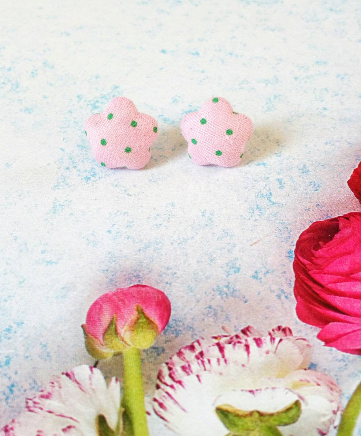 Star Button Earrings, Polka Dot Studs, Cute Everyday Jewellery For Her