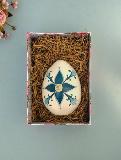 Easter Ceramic Egg With Mediteranean Design