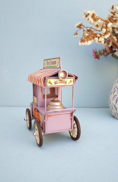 Miniature Ice Cream Cart, Retro Popcorn Stand, Fair Theme Party Table Decor